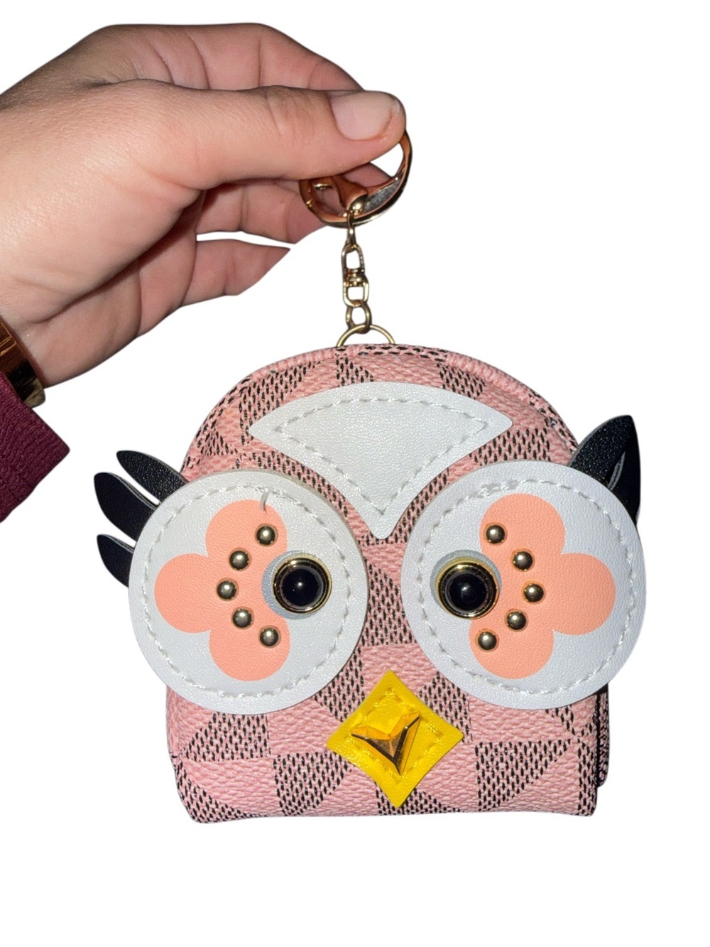 Cute Owl Coin Purse Keychain | Mini Wallet Pouch | Bag Charm - Picture 3 of 5
